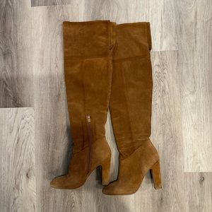 Women’s suede over the knee Aldo boots.
